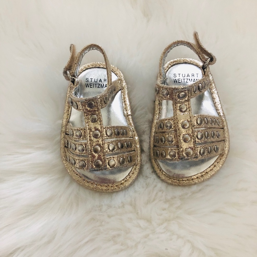 Stuart Wiezman gold sandals